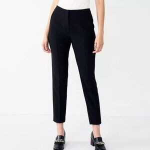 Nine West / Black High Rise Curvy Tapered Pants 10